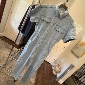 Free People We the Free Marci Denim Jumpsuit Romper size Small